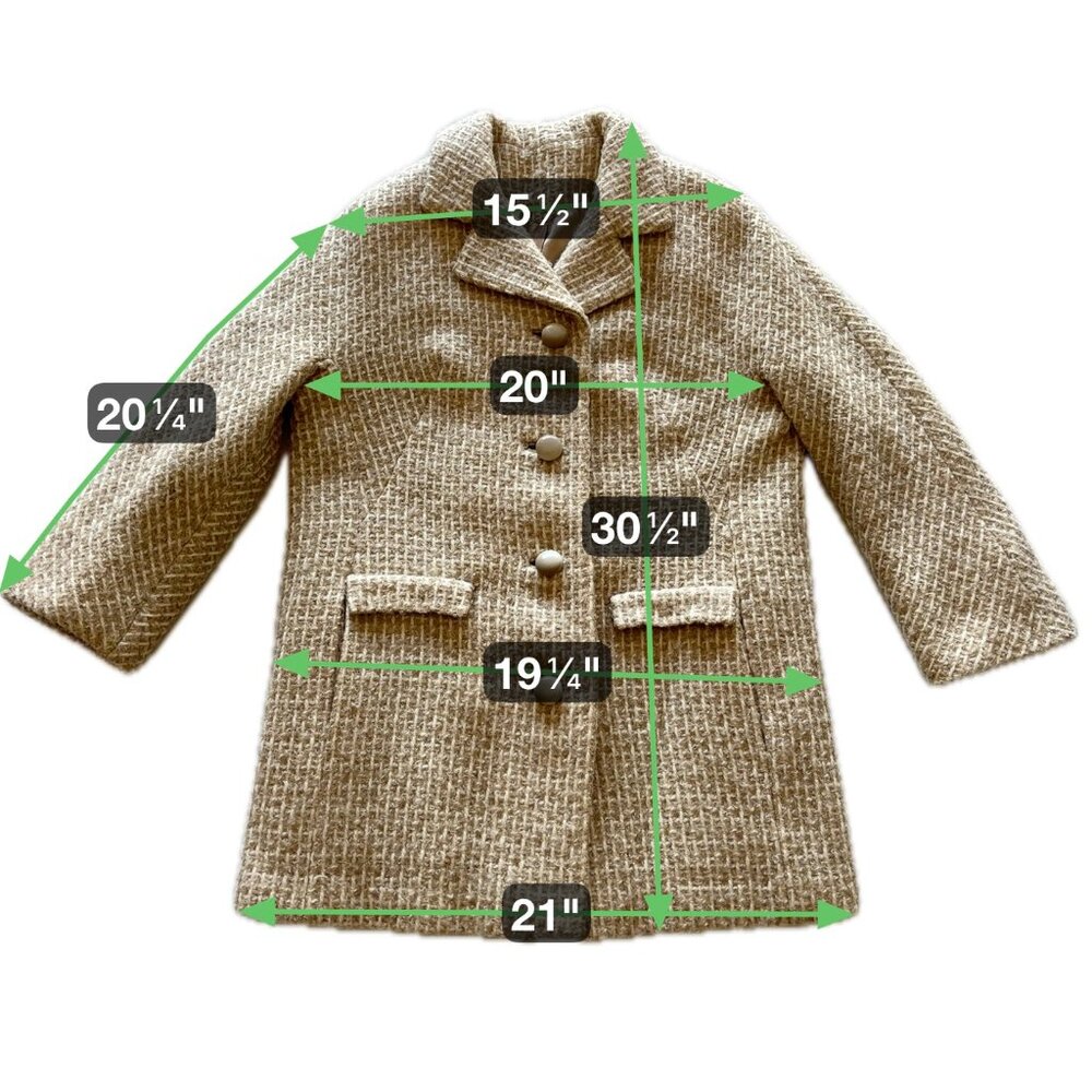 Vintage 1960s Wilbro Wool Boucle Coat – Classic Mod Style – S/M - Picture 11 of 11